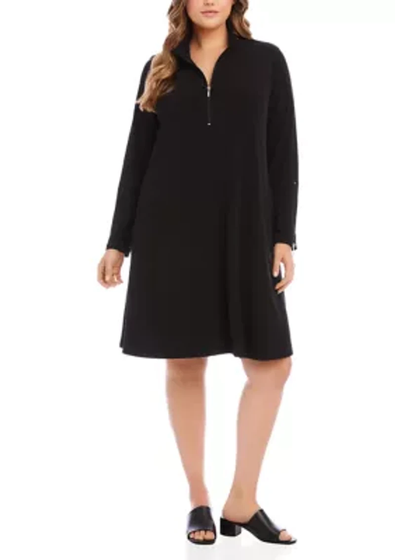 Plus Zip-Up Travel Dress