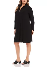 Plus Zip-Up Travel Dress