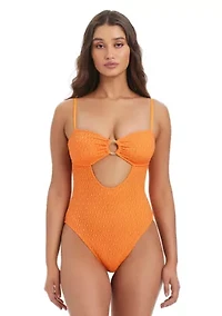 Valencia Tropical Ring Bandeau One Piece Swimsuit