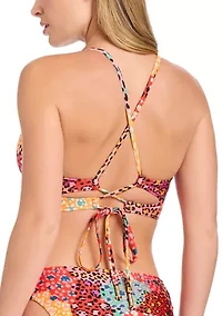 Belle of the Ball Mixed Animal Print Swim Top