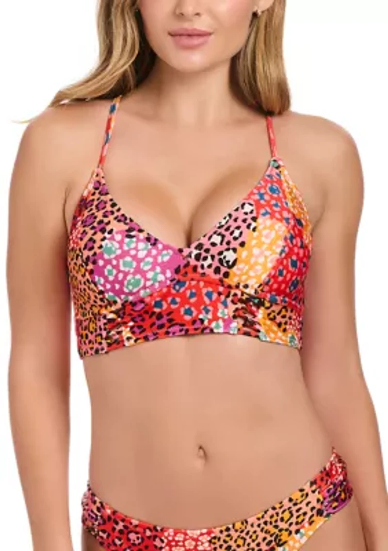 Belle of the Ball Mixed Animal Print Swim Top