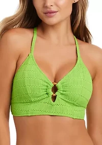 Boho Jacquard Cropped Cami Swim Top
