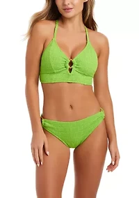 Boho Jacquard Cropped Cami Swim Top