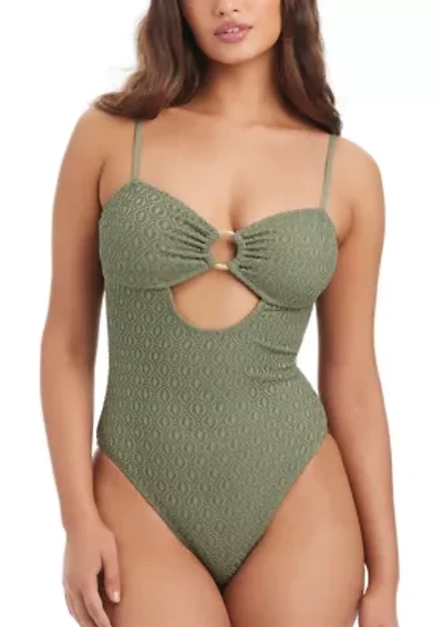 Valencia Tropical Ring Bandeau One Piece Swimsuit