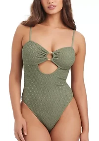 Valencia Tropical Ring Bandeau One Piece Swimsuit