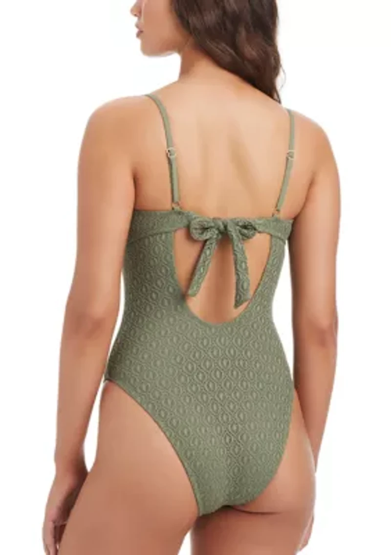 Valencia Tropical Ring Bandeau One Piece Swimsuit