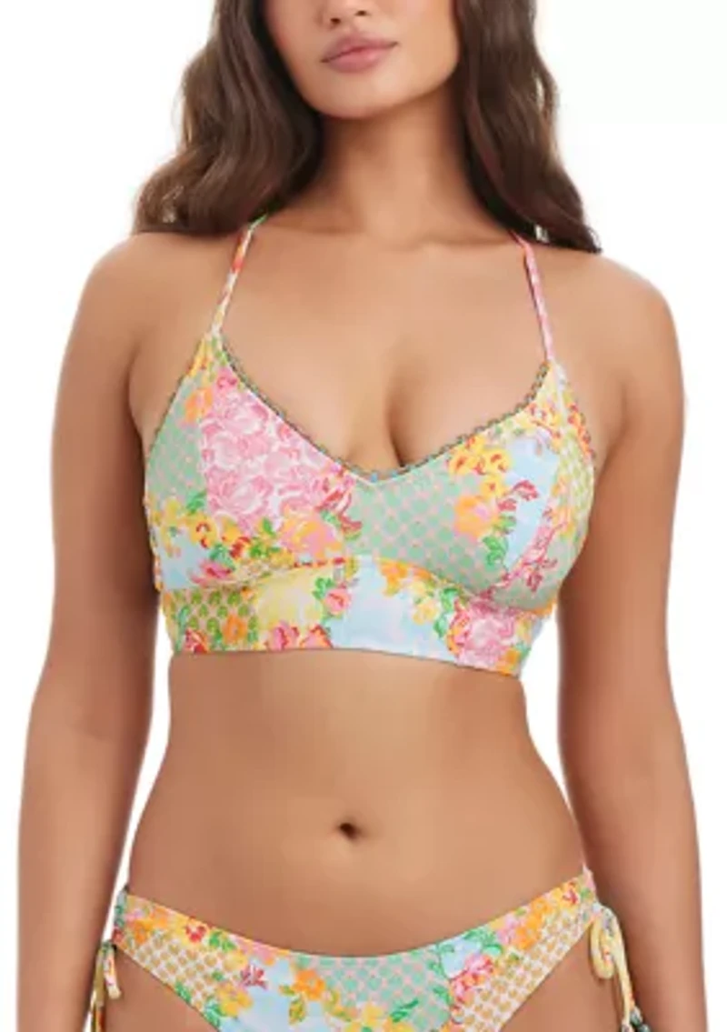 Scene Stealer Cropped Cami Swim Top