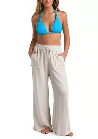 Women's Beach Pants with Patch Pockets