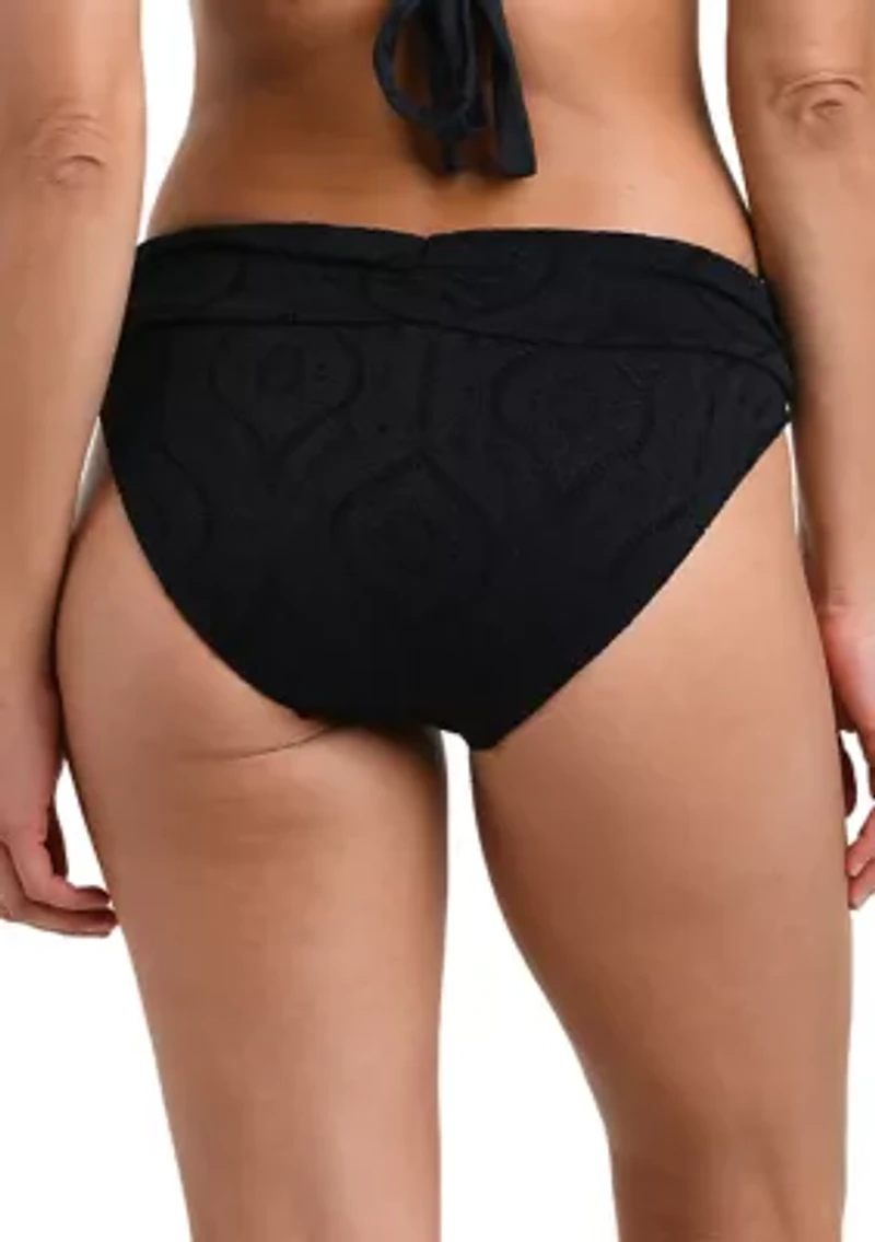 Shirred Brief Bikini Bottoms