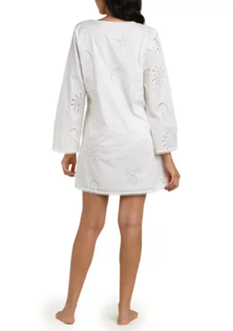 Bayside Shells V-Neck Tunic Swim Cover Up