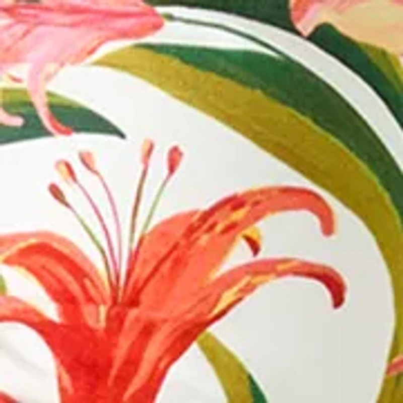 Jungle Blossom Lace Up Front Midi Dress