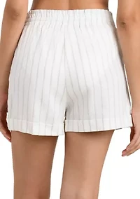 Women's Delphine Striped Swim Coverup Shorts