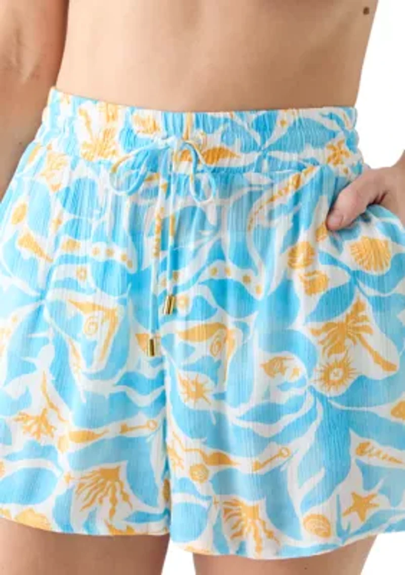 Swim Coverup Shorts with Drawstring