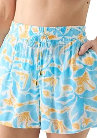 Swim Coverup Shorts with Drawstring