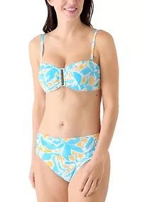 Bandeau Swim Top with Charm Details