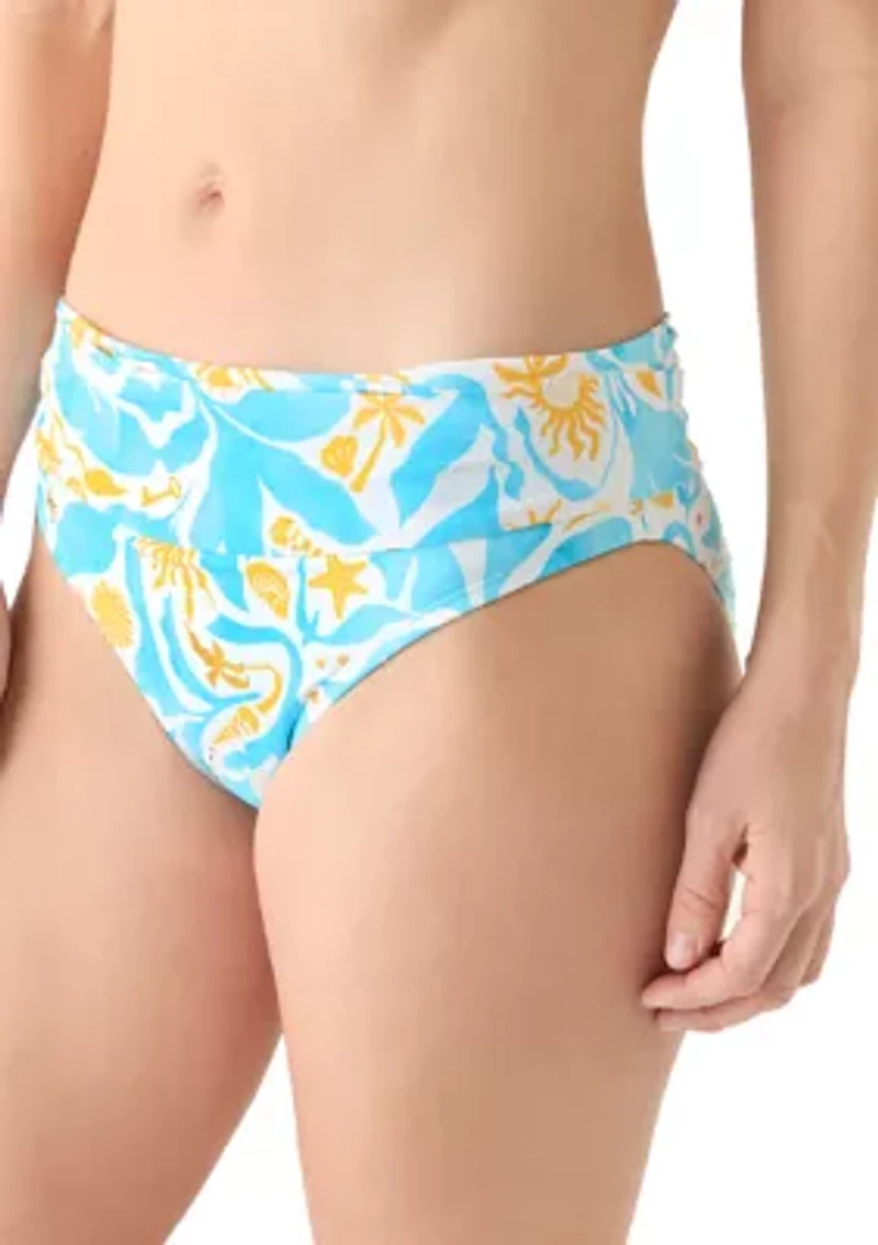 Shirred Band Hipster Bikini Bottoms