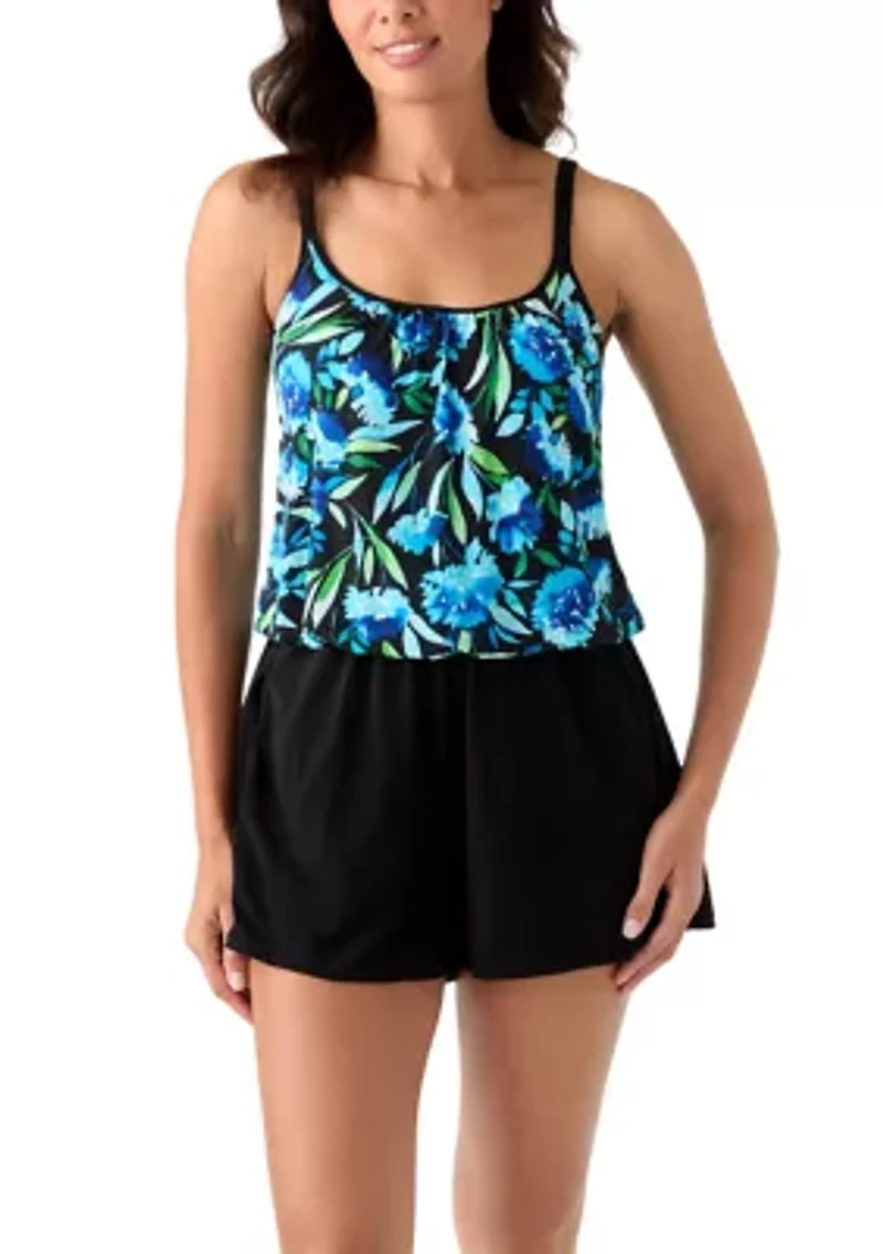 Women's Floral Print Swim Romper