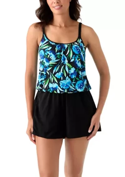 Women's Floral Print Swim Romper