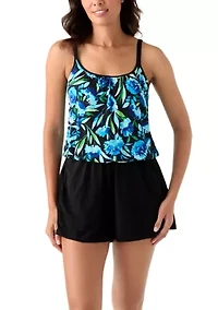 Women's Floral Print Swim Romper
