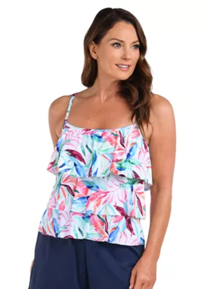 Domenica Breeze Tiered Tankini Swim Top