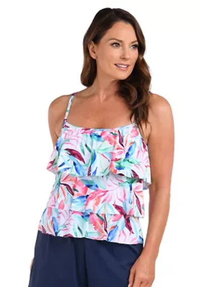 Domenica Breeze Tiered Tankini Swim Top