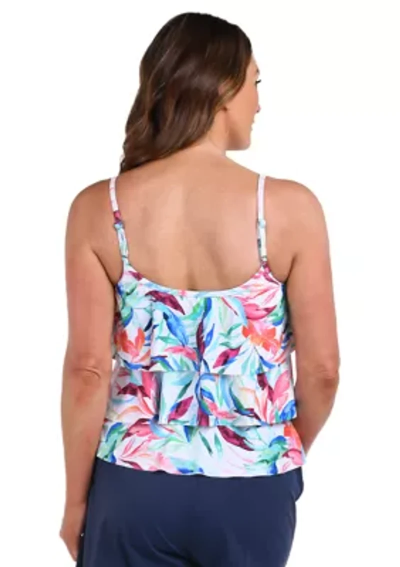 Domenica Breeze Tiered Tankini Swim Top