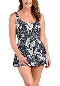 Night Tropics Princess Seam Swim Dress