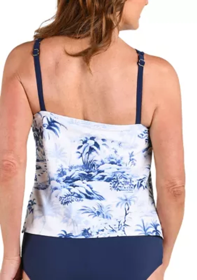 Toile High Neck Tankini Swim Top