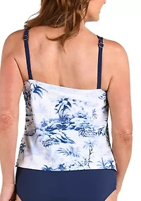Toile High Neck Tankini Swim Top