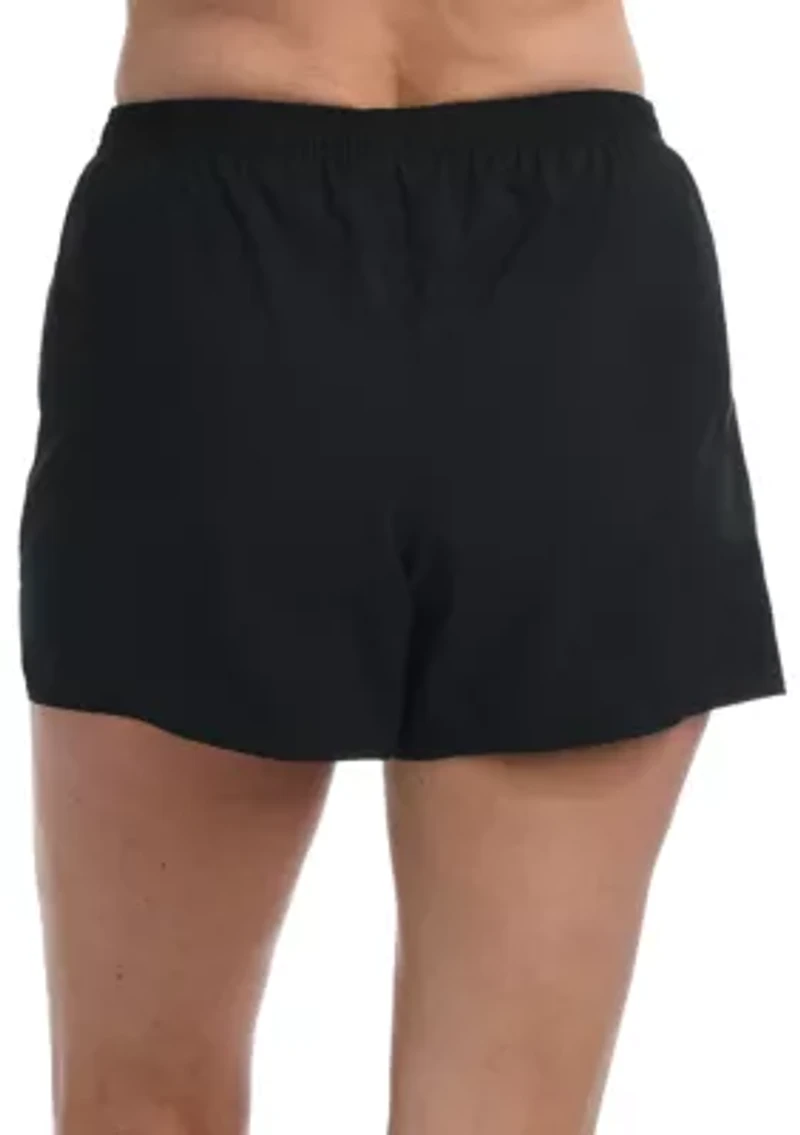 Solid Woven Swim Boardswim Shorts