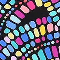 Plus Color Burst Flutter Tankini Swim Top