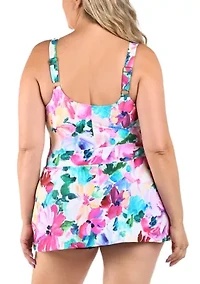 Spring Bouquet Empire Swimdress