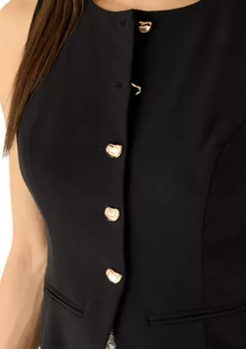 Women's Button Up Vest