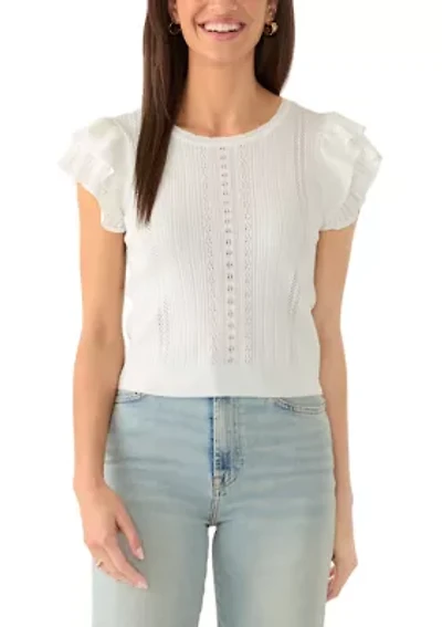 Women's Ruffle Sleeve Top