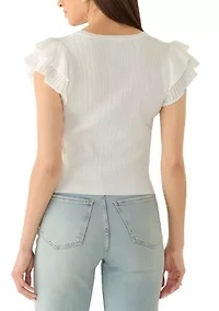 Women's Ruffle Sleeve Top