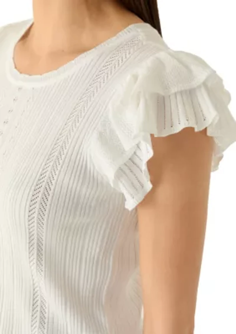 Women's Ruffle Sleeve Top
