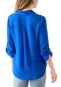 Women's 3/4 Sleeve Solid Portofino Shirt