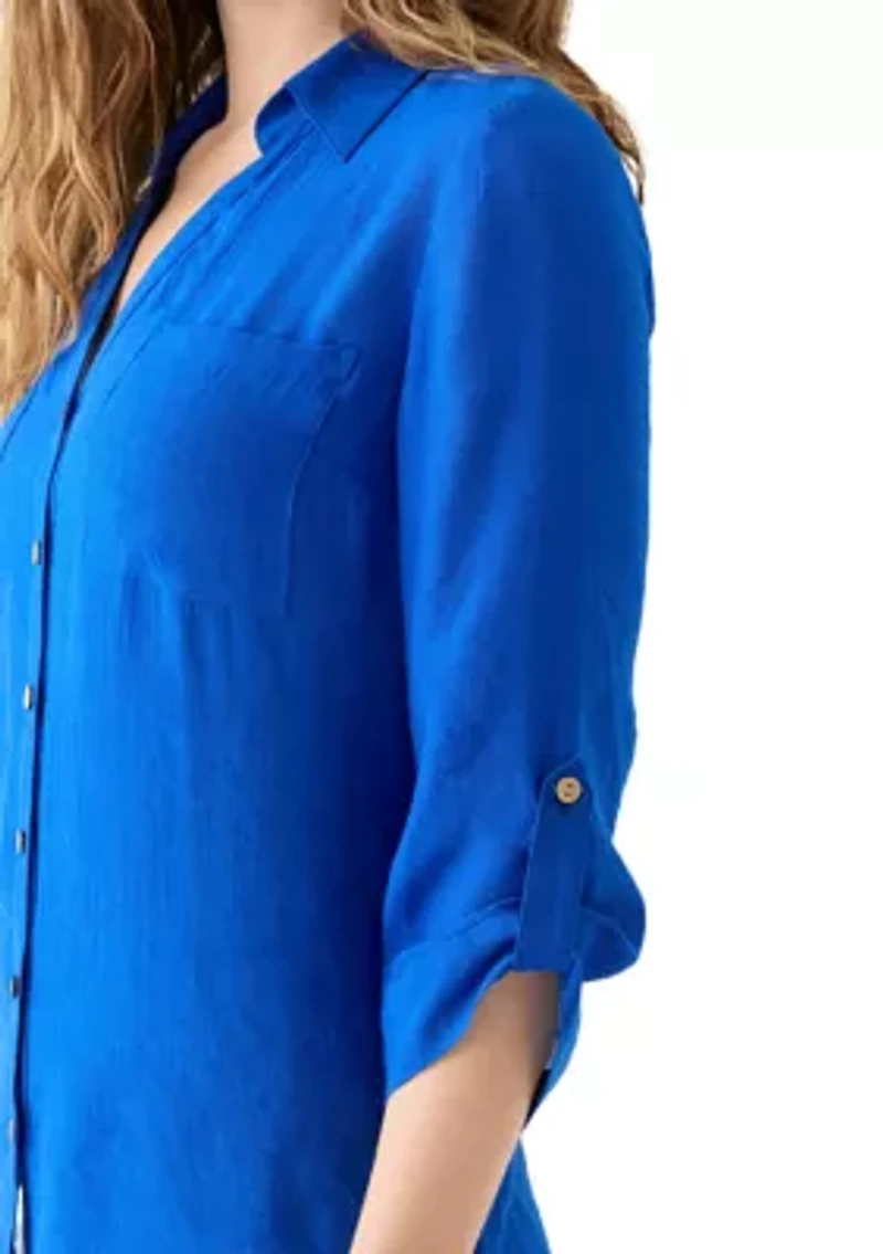Women's 3/4 Sleeve Solid Portofino Shirt
