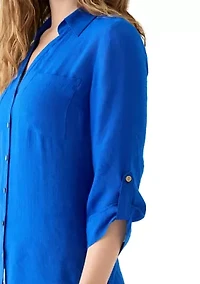 Women's 3/4 Sleeve Solid Portofino Shirt