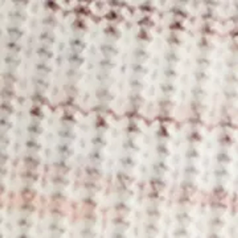 Women's Striped Cropped Cable Sweater