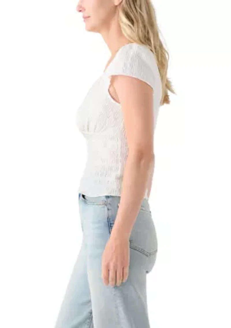 Women's Lace V-Neck Knit Top