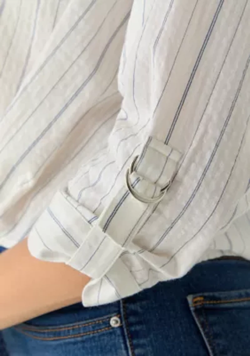 Women's Striped Twist Front Top