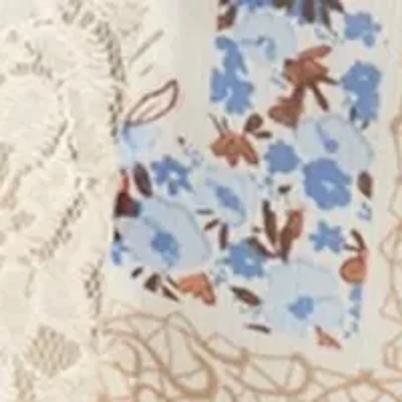 Women's Floral Print Peasant Top