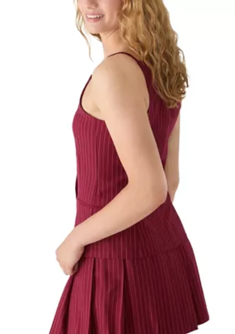 Women's Chalk Striped Suiting Woven Set