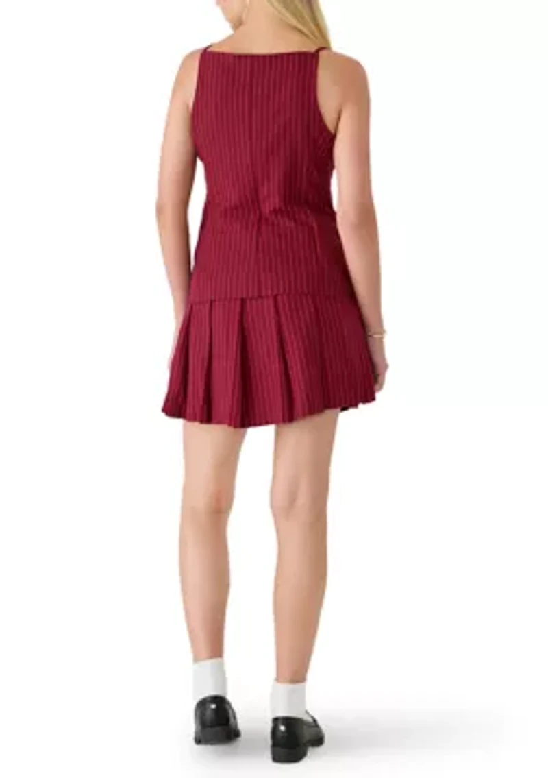 Women's Chalk Striped Suiting Skirt Set