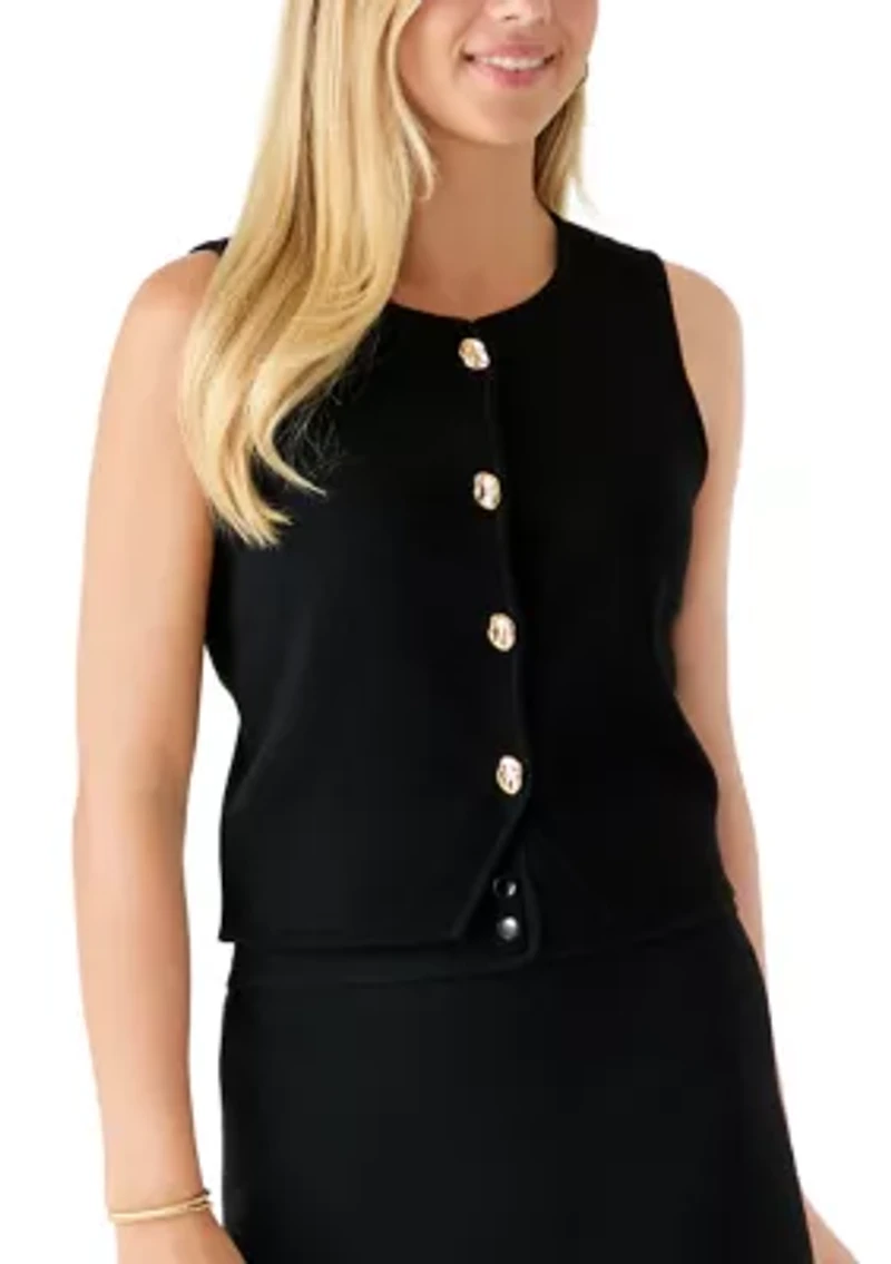 Women's Sleeveless Button Up Vest