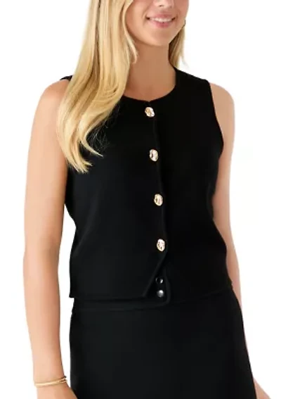 Women's Sleeveless Button Up Vest