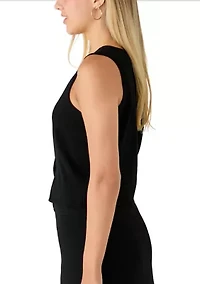 Women's Sleeveless Button Up Vest