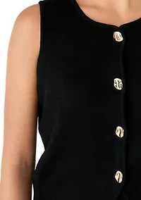Women's Sleeveless Button Up Vest