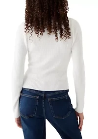 Women's Long Sleeve Bow Tied Knit Top